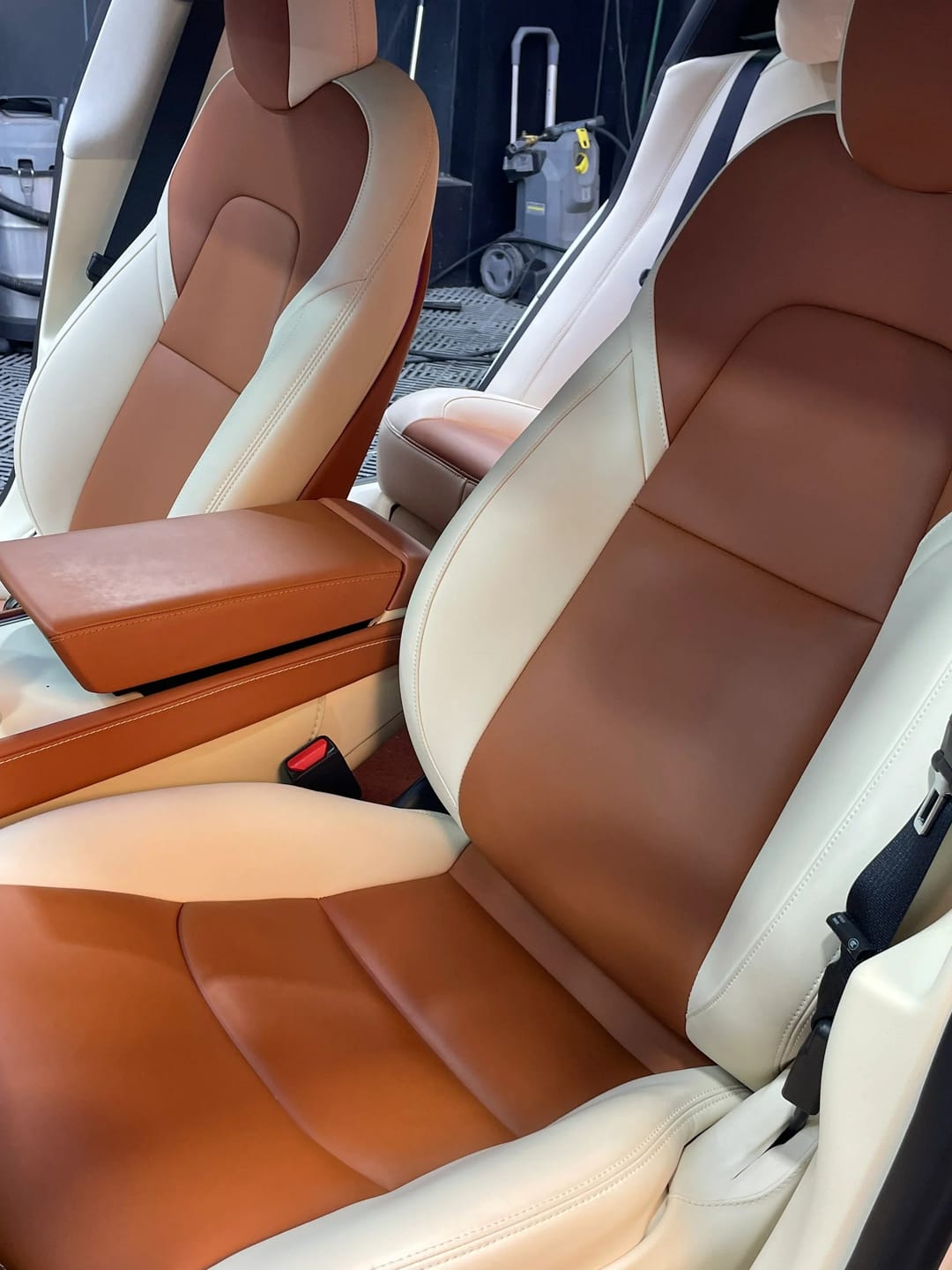 Customer photo review of Nappa Vegan Leather Full Seat Covers for Tesla Model 3/Y/S/X