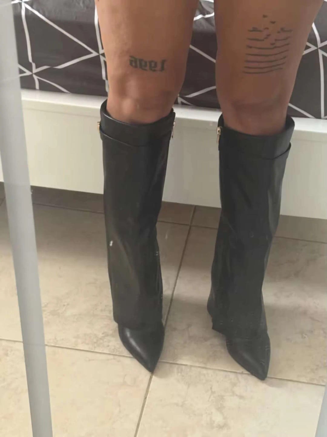 Customer photo review of Odelie Suede Boots