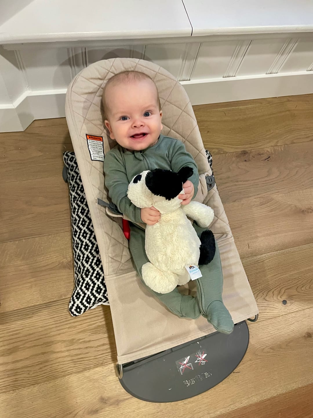 Customer photo review of Footie Pajamas, Merino Wool, Sage