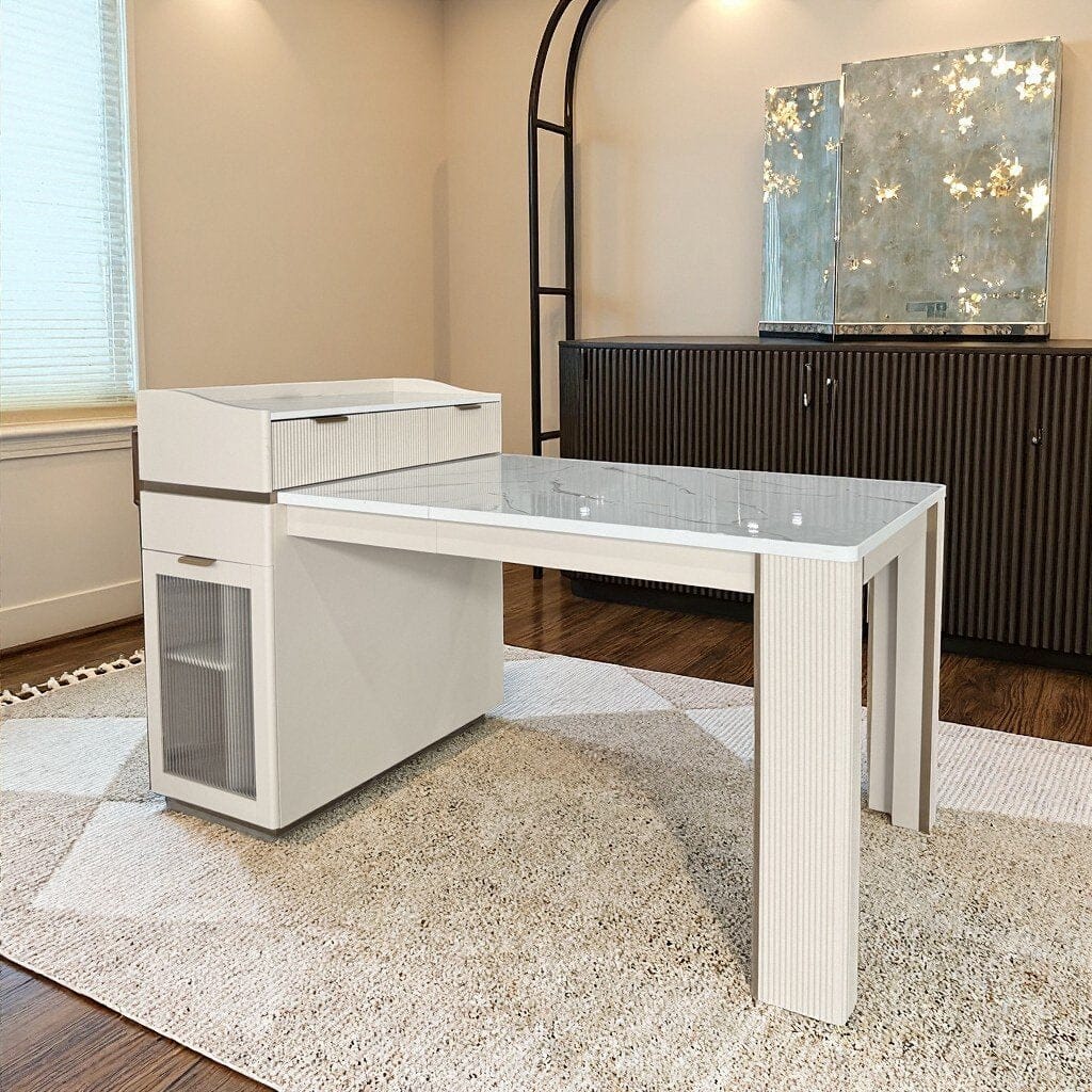 Customer photo review of Selene Modern Square Extendable Dining Table with Light and Storage for 4-7 Seats