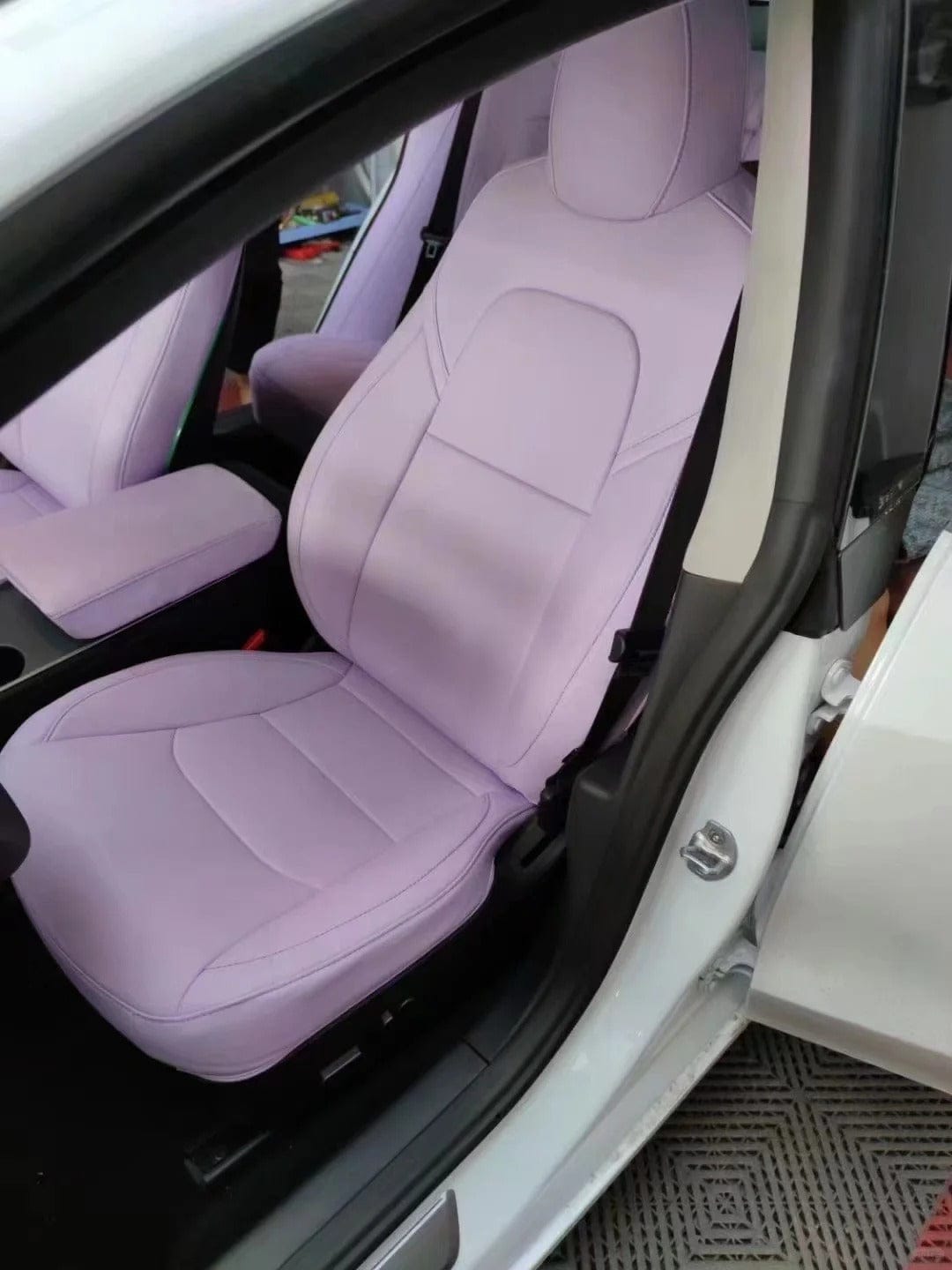 Customer photo review of Nappa Vegan Leather Full Seat Covers for Tesla Model 3/Y/S/X