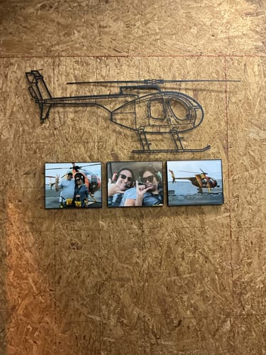 Customer photo review of Your Custom Aircraft Silhouette Metal Wall Art