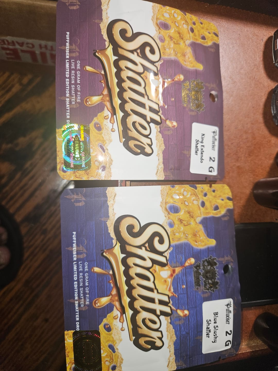 Customer photo review of Blue Slushy Shatter