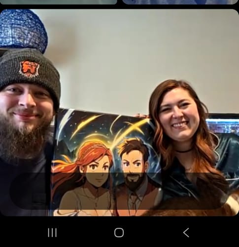 Customer photo review of Personalized Canvas - Portrait in Anime style