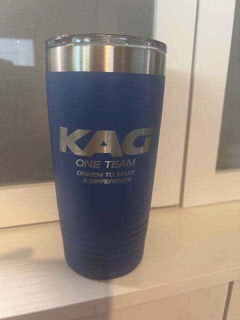Customer photo review of 20 oz. Custom Engraved Tumbler
