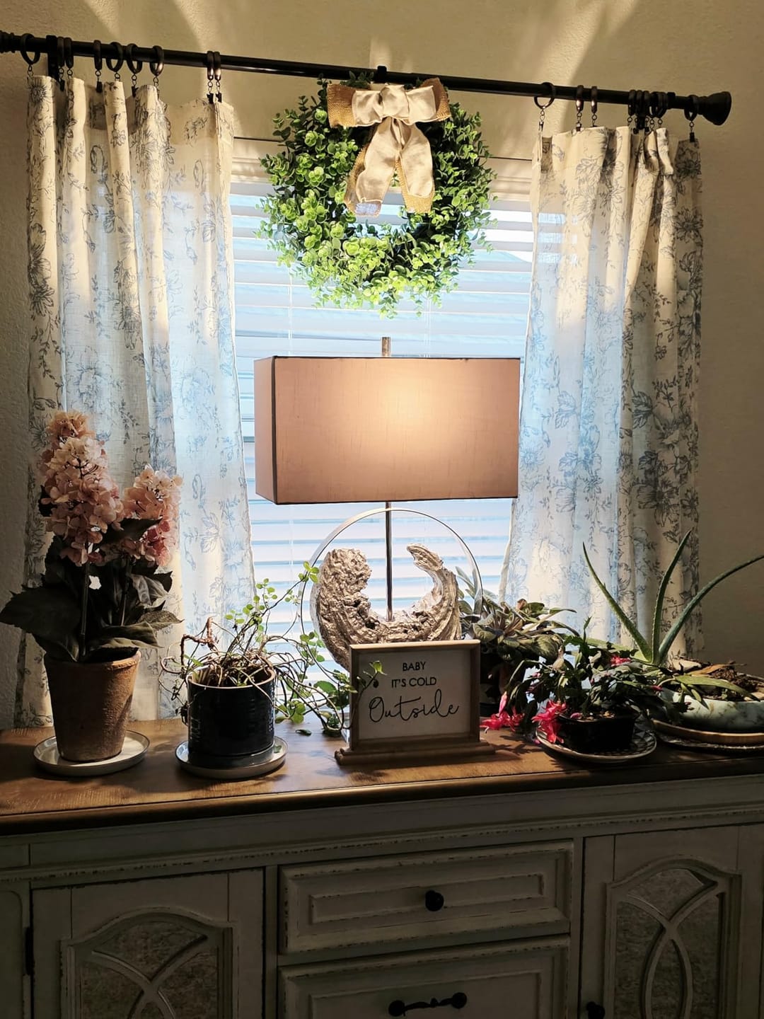 Customer photo review of Floral Butterfly Linen Blend Curtains
