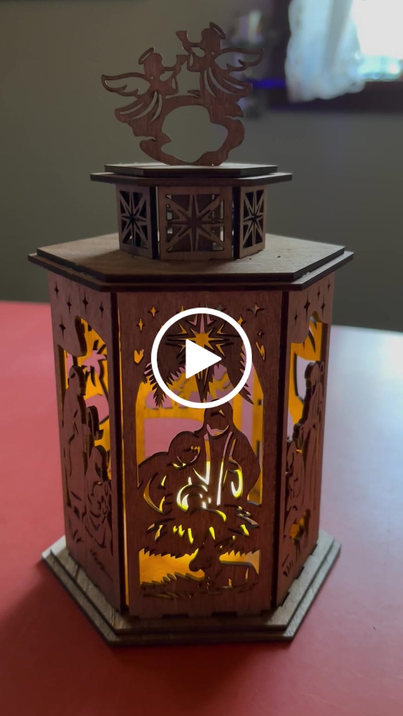 Customer video review of Nativity ornaments night lamp laser cut svg file