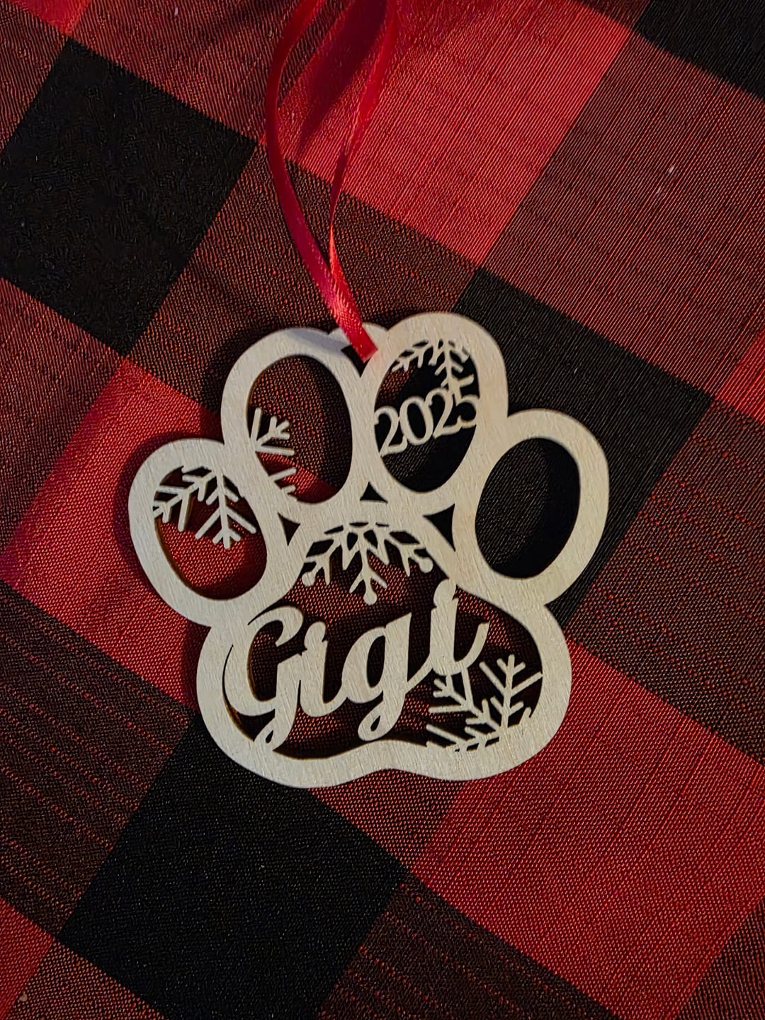 Customer photo review of Personalized Pet Christmas Ornament