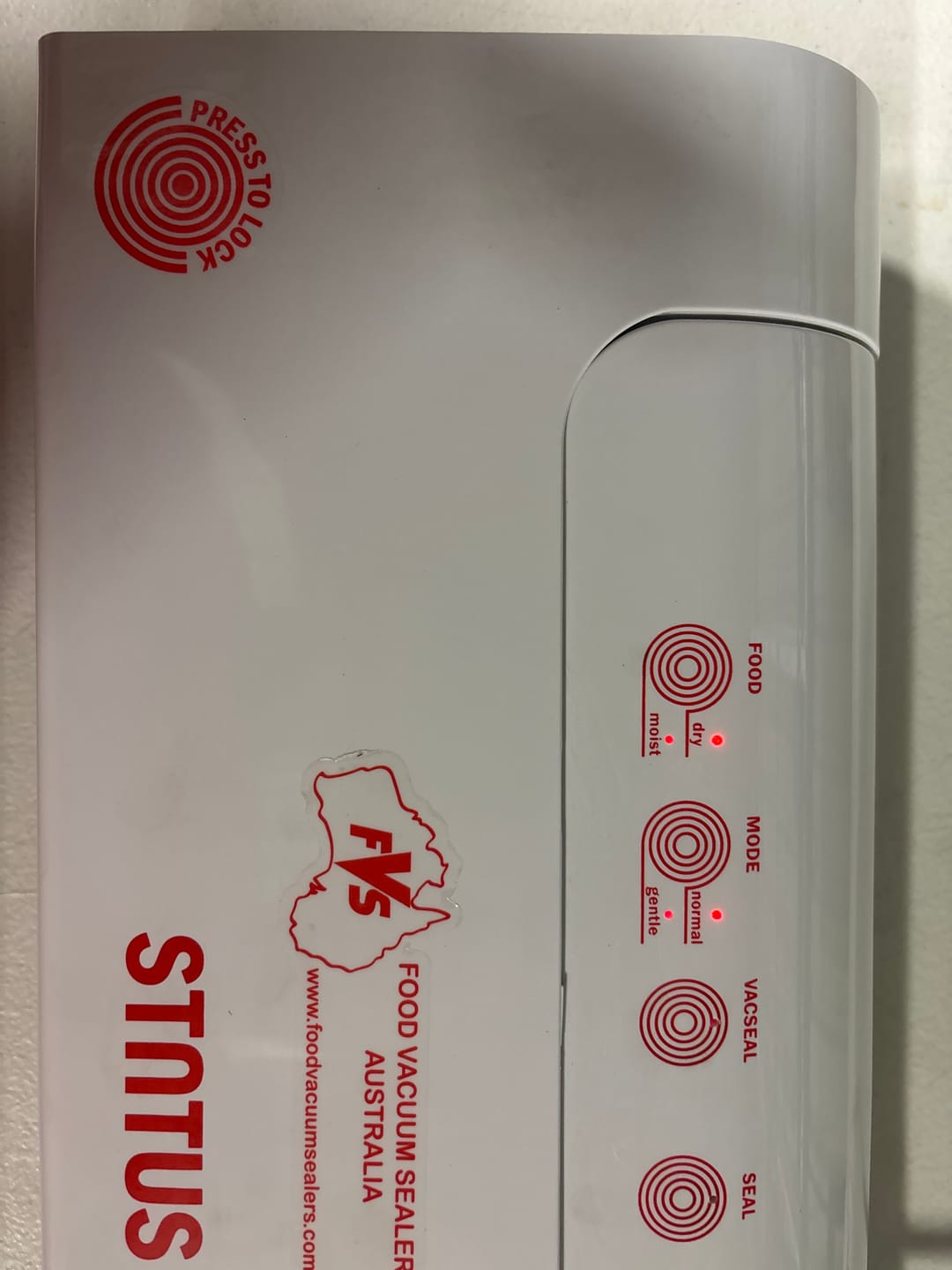 Customer photo review of Status HV100 Home Vacuum Sealer