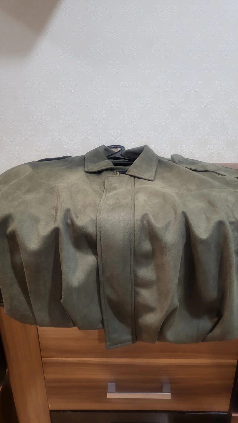 Customer photo review of Zelda Suede Bomber Jacket