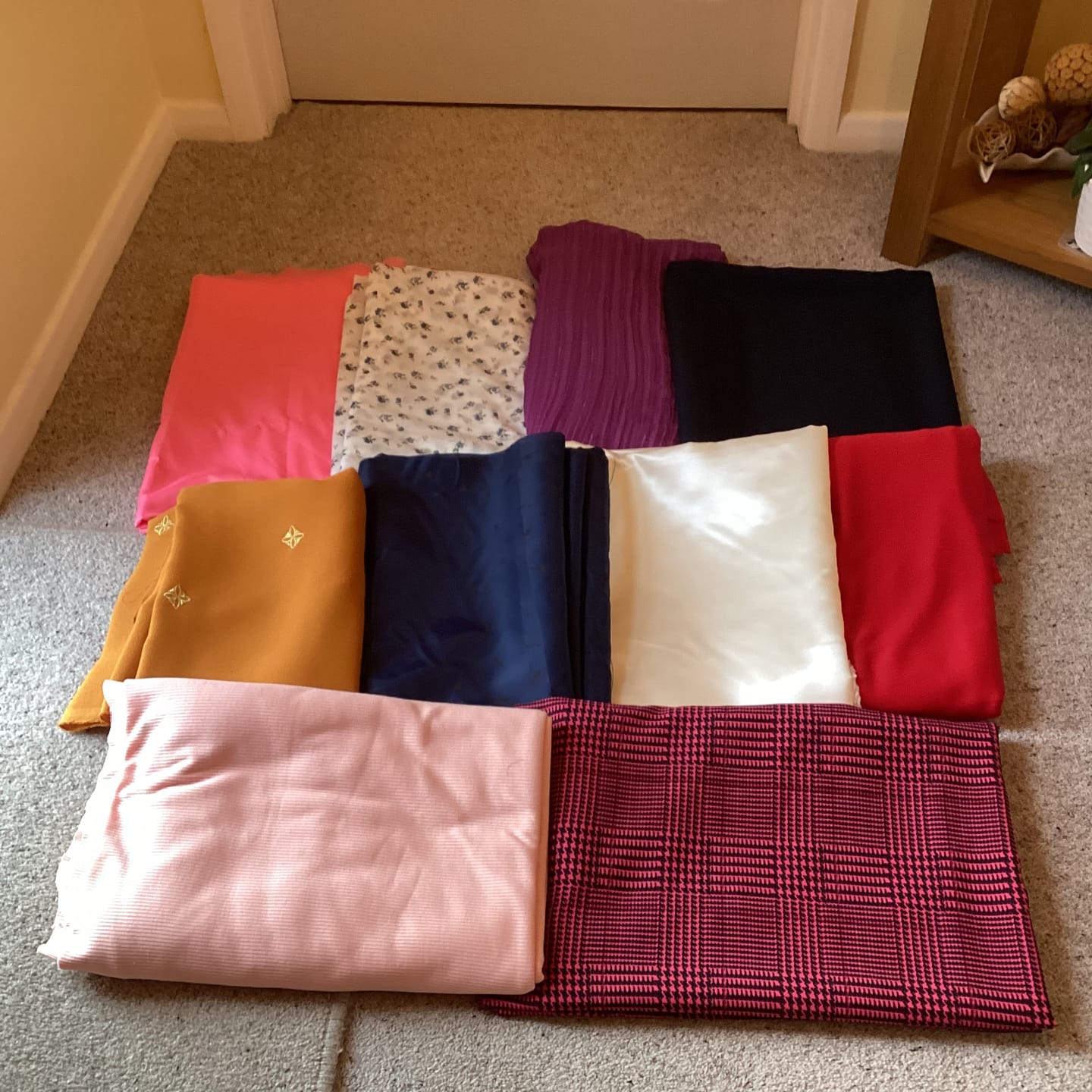 Customer photo review of 50p A Metre: Print & Plain Fabric Bundle