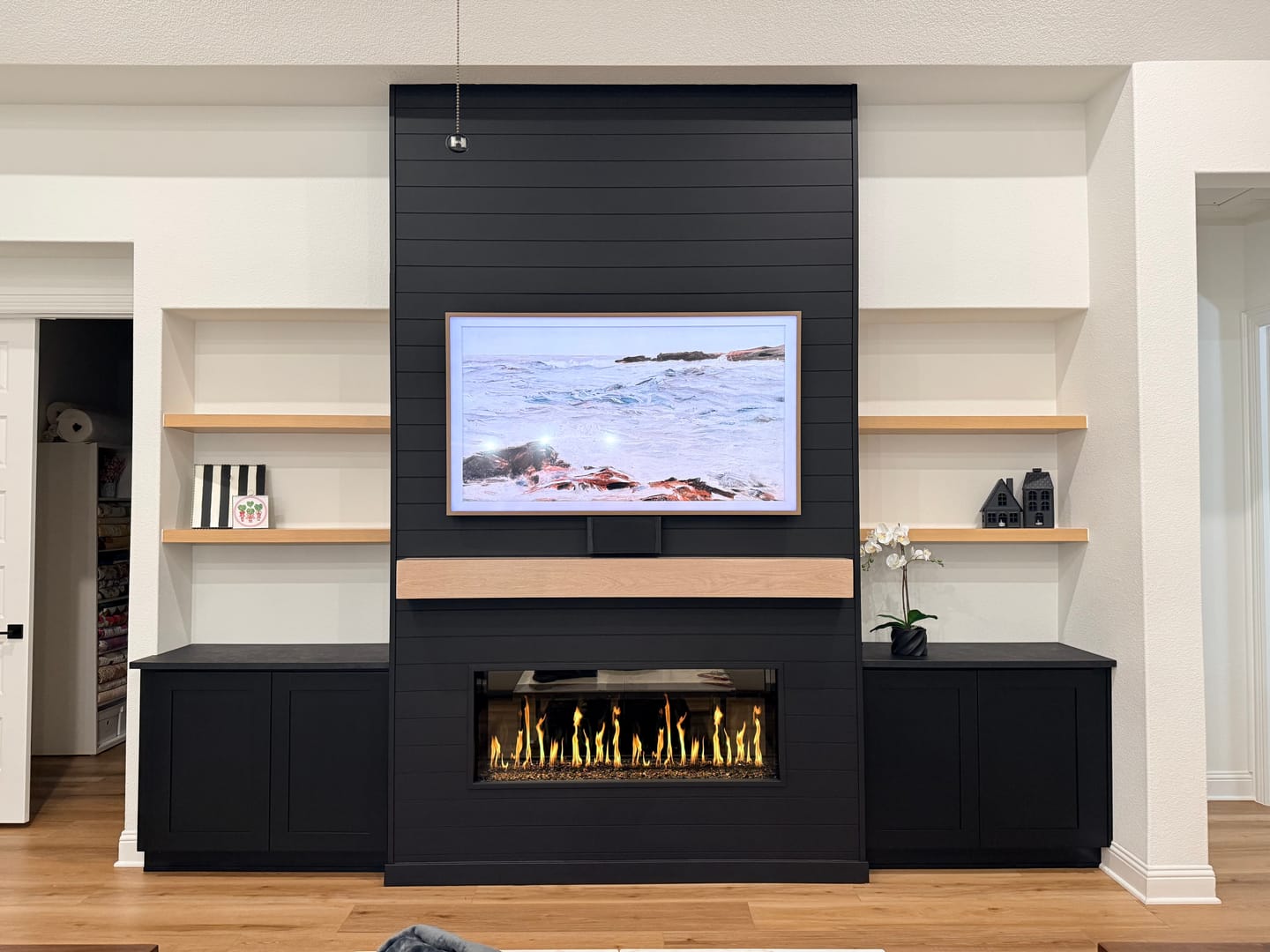 Customer photo review of White Oak Fireplace Mantel