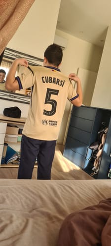 Customer photo review of Pau Cubarsi Barcelona Away New Season 2026 Jersey Trikot Maillot Soccer Shirt