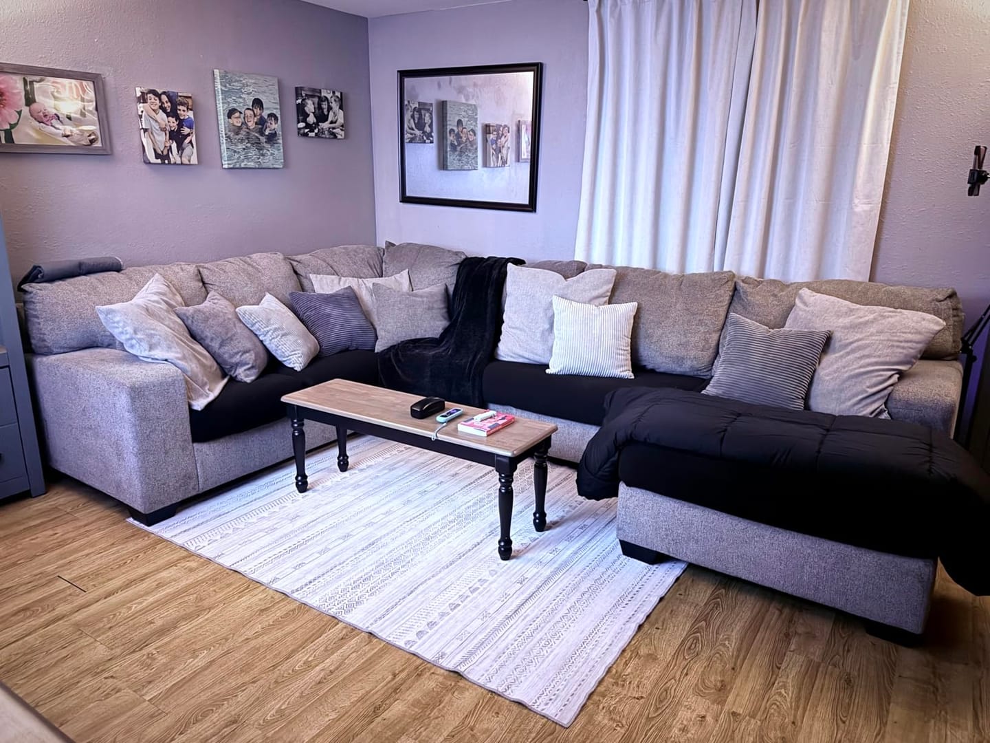 Customer photo review of Nebula Washable Area Rug - Brown/White