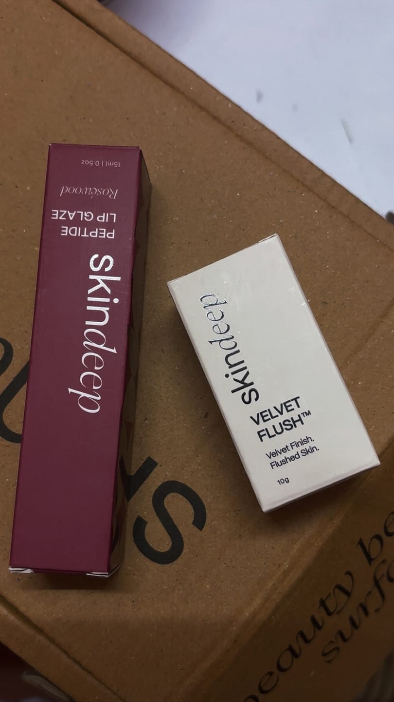 Customer photo review of Lip Glaze+Velvet Flush Duo