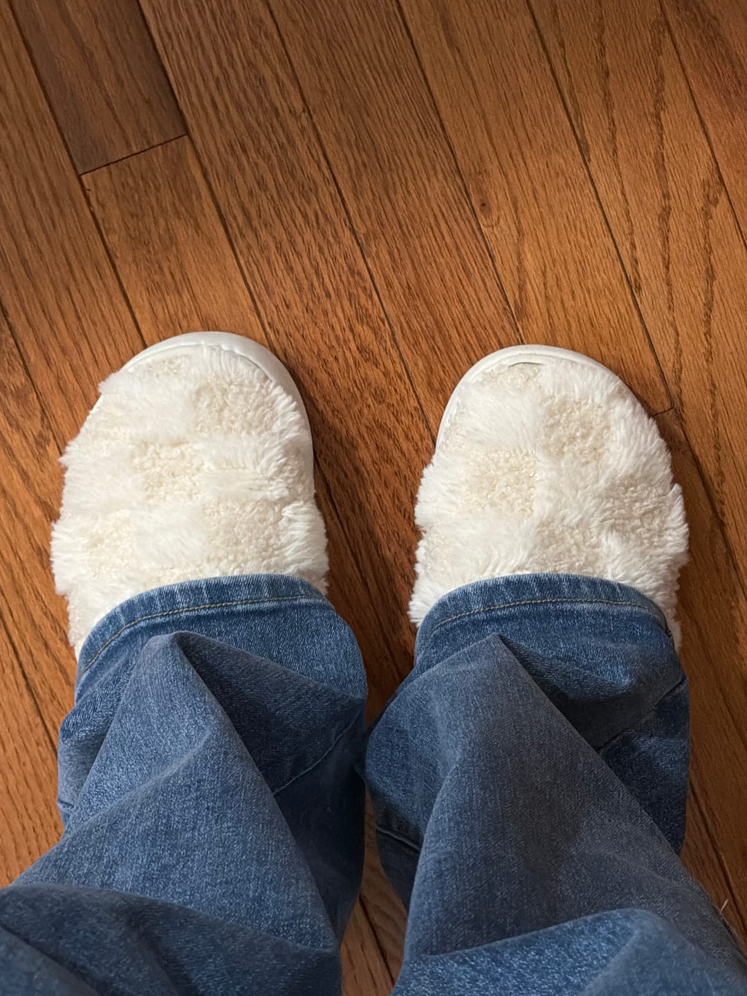 Customer photo review of Nordic Fluffy Slippers