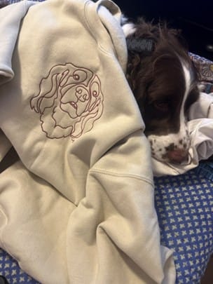 Customer photo review of Custom Embroidered Sweatshirt