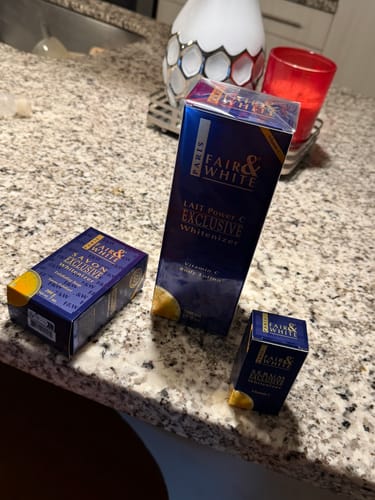 Customer photo review of Fair and White Exclusive Vitamin C Bundle
