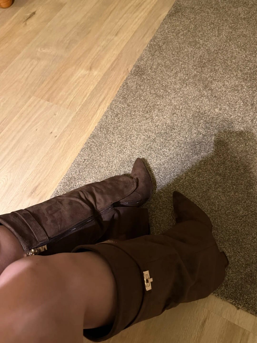 Customer photo review of Odelie Suede Boots
