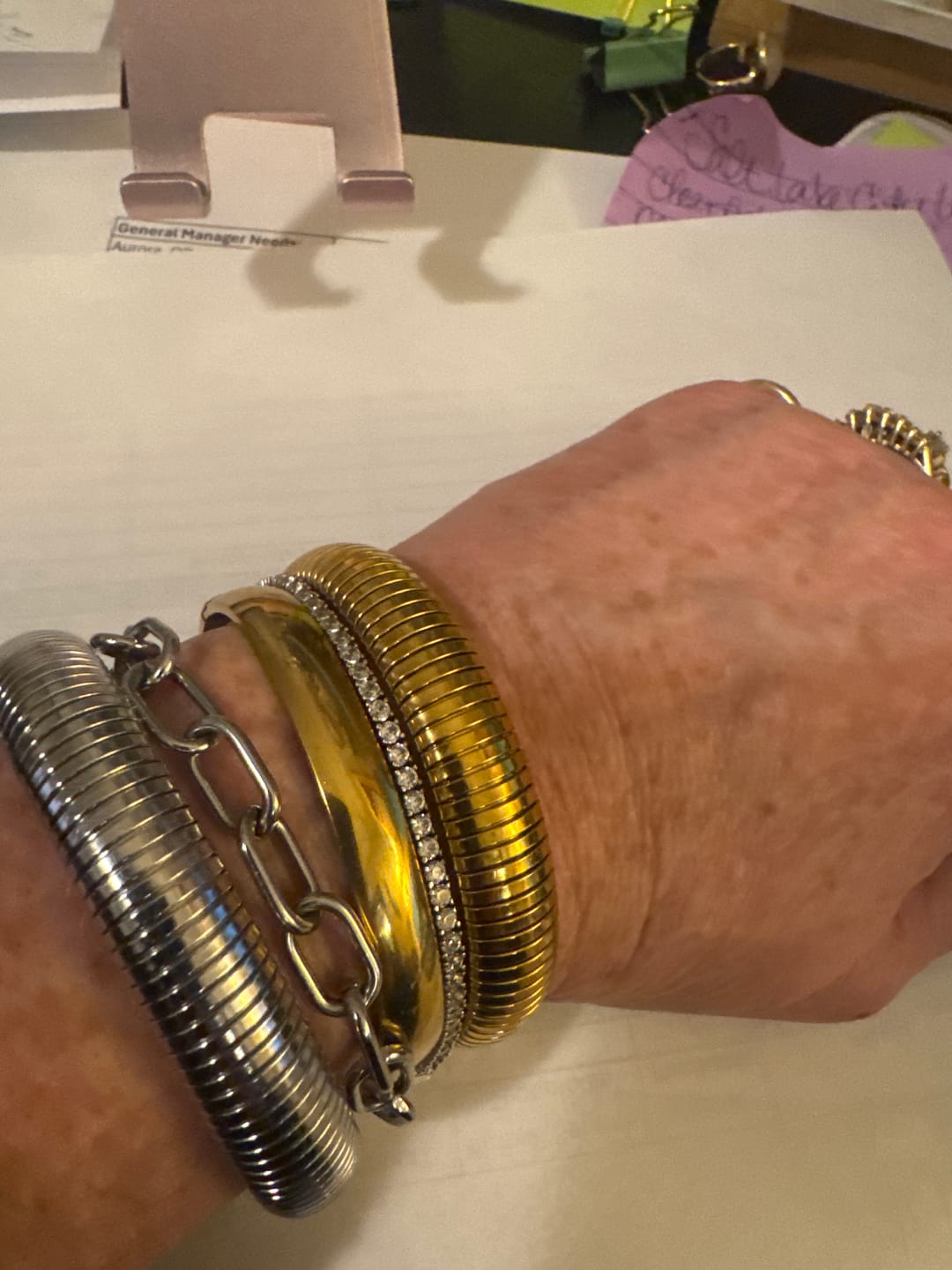 Customer photo review of Tulum Chunky Paperclip Bracelet (Bundle)