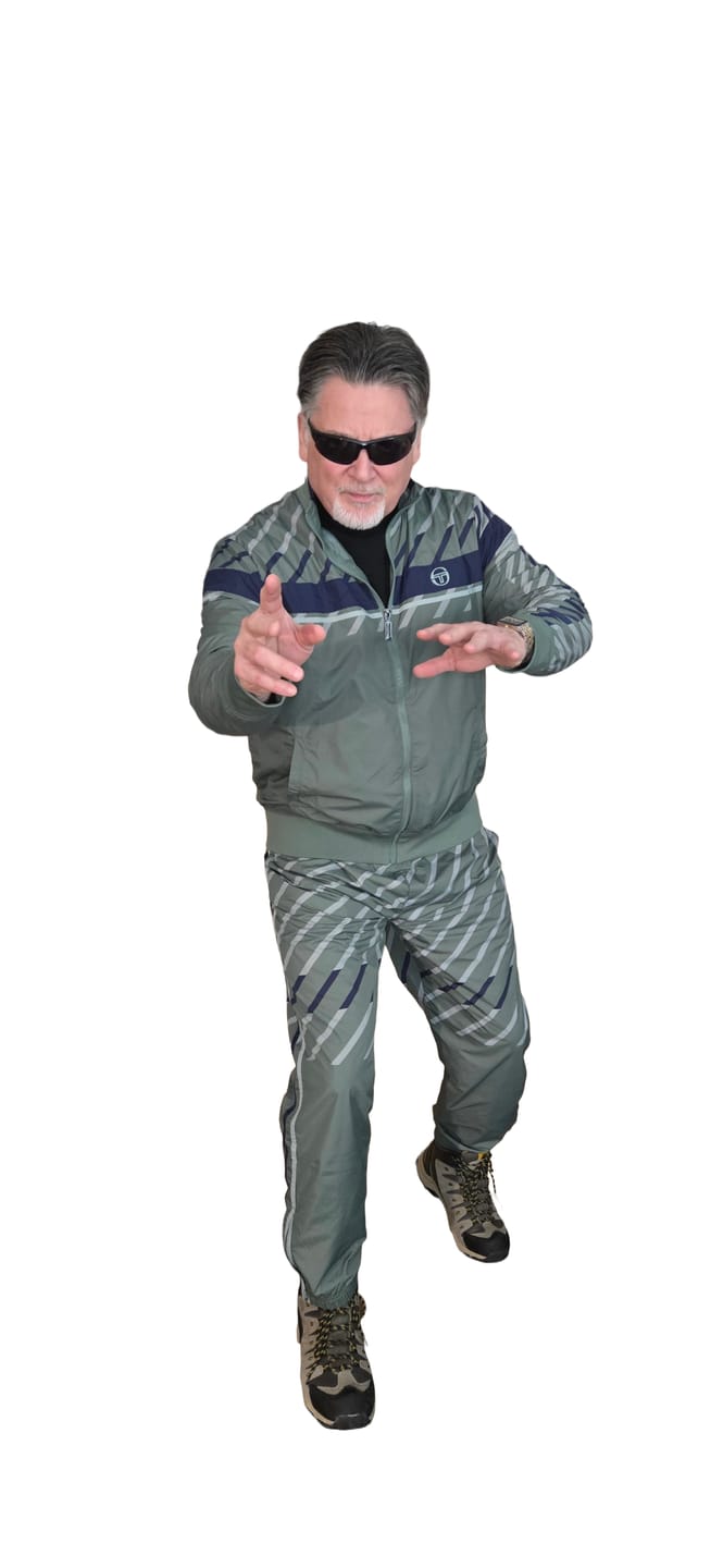 Customer photo review of Quadretto Track Pant- Duck Green