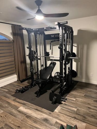 Customer photo review of Major Fitness B52 All-In-One Home Gym Smith Machine