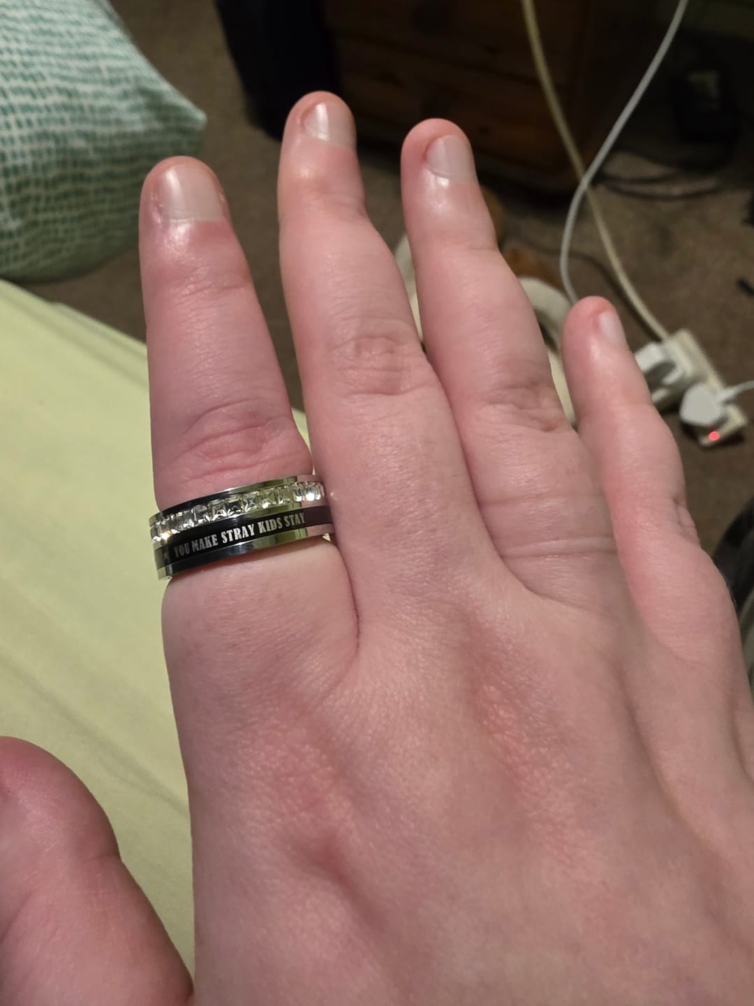 Customer photo review of Stray Kids matching ring collection