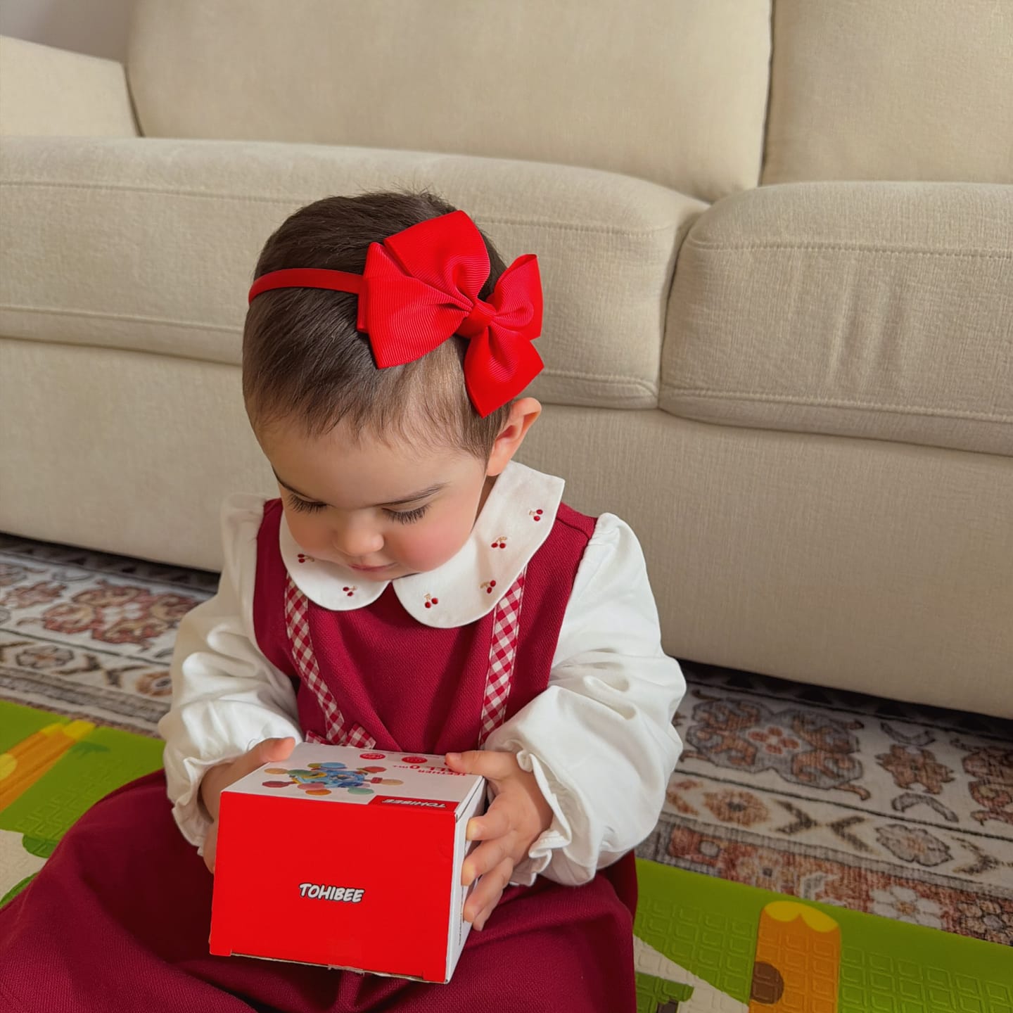Customer photo review of Dave&Bella Toddler Girls Red A-line Princess Dress