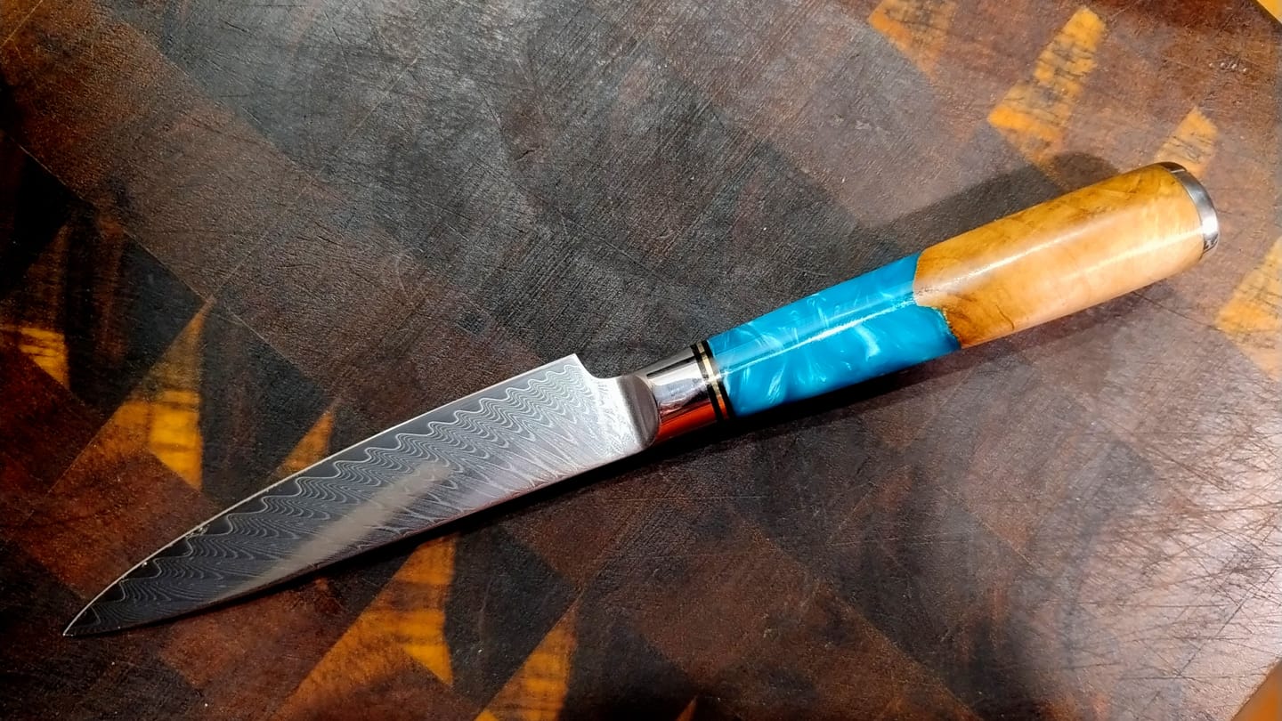 Customer photo review of Aotsuki (青月) - Japanese Damascus Steel Chef’s Knife