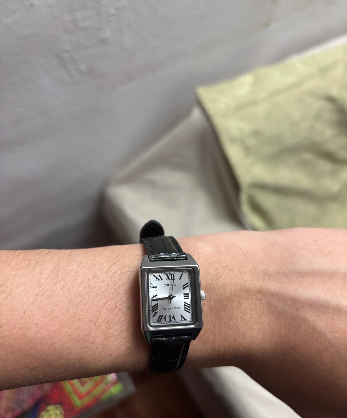 Customer photo review of Reloj Casio Tank Análogo LTP-V007L-7B1UDF Cuero Dial Plateado