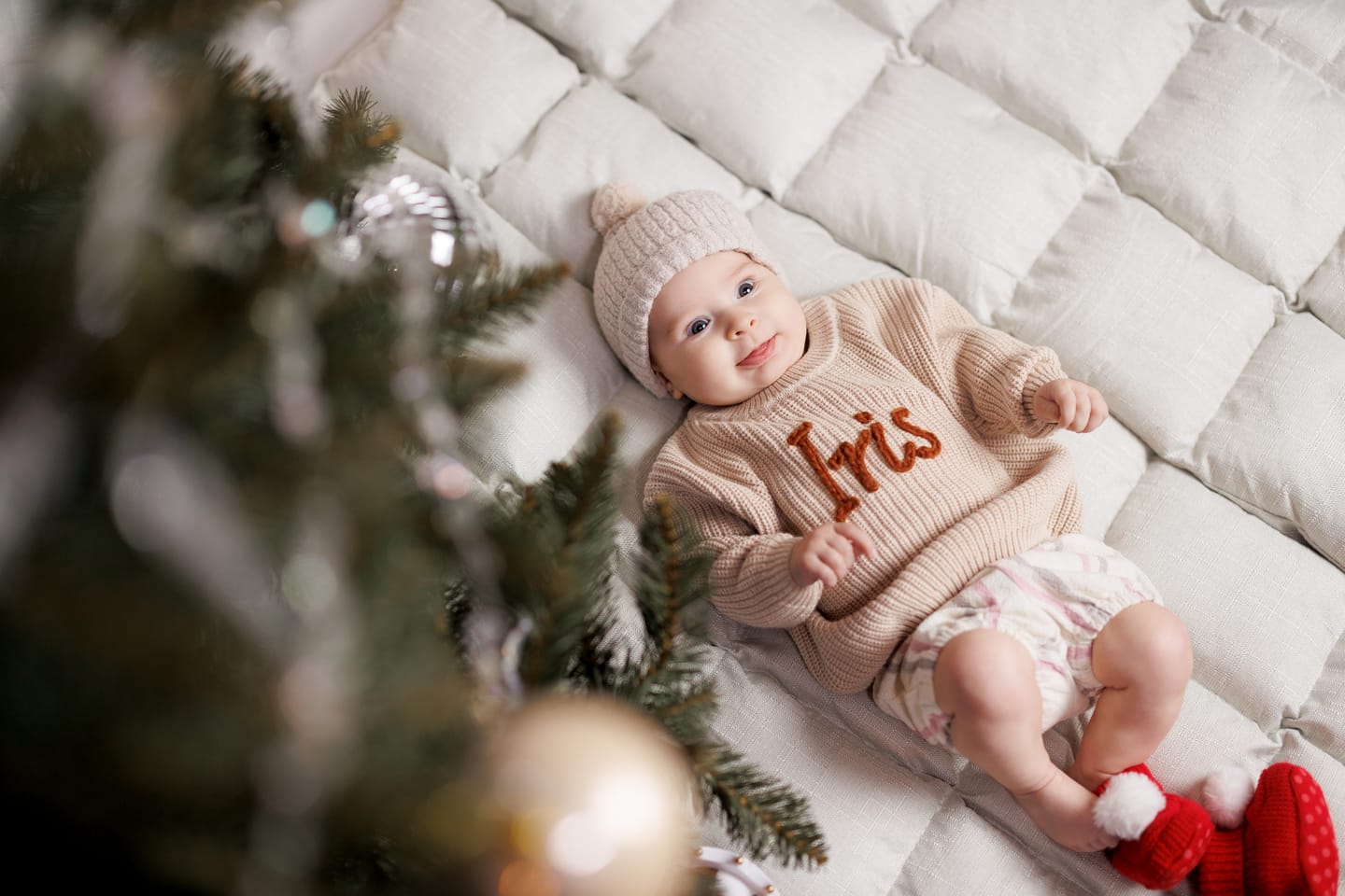 Customer photo review of Hand Knitted Personalized Sweater
