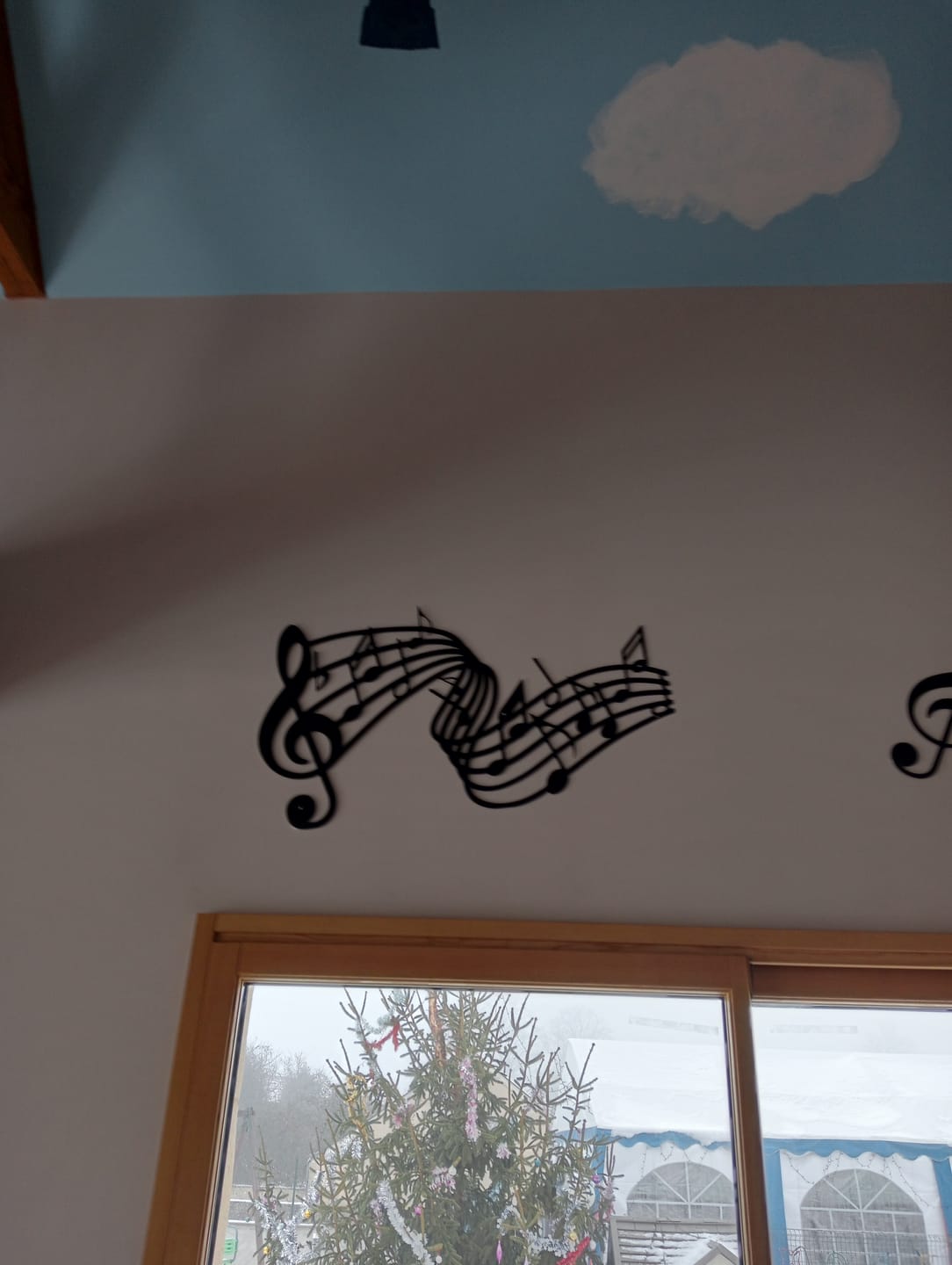 Customer photo review of Décoration Murale en Métal - Notes de musique