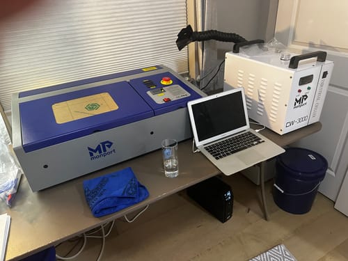 Customer photo review of Bundle | Monport 40W CO2 Laser Engraver All-in One Bundle