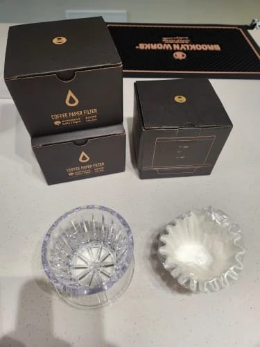 Customer photo review of TIMEMORE-filtro de papel para café con cesta de 1-2 tazas, papeles filtrantes, 50 hojas, apto para gotero de café B75 y gotero de cesta para 1-2 tazas