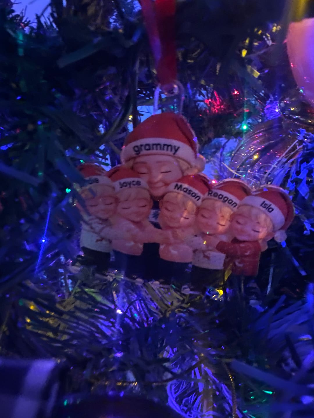Customer photo review of Grandma Hugging Grandkids - Personalized Acrylic Ornament - Heartwarming Christmas Gift for Grandma, Grandkids