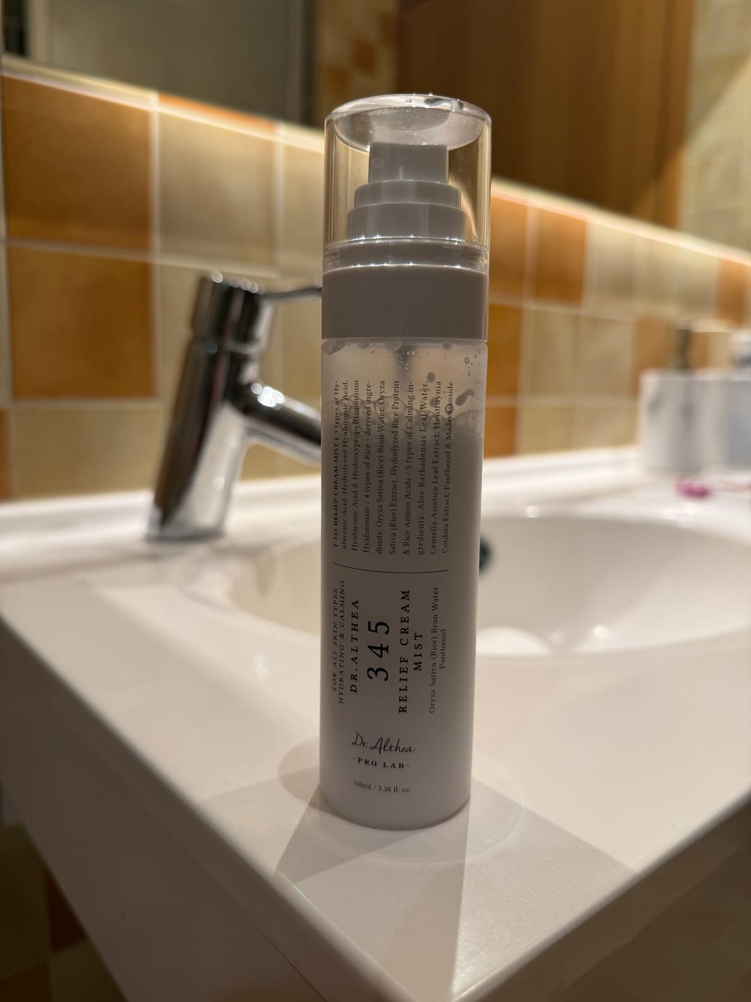 Customer photo review of Nomierinošs un atjaunojošs krēma mists Dr. Althea 345 Relief Cream Mist