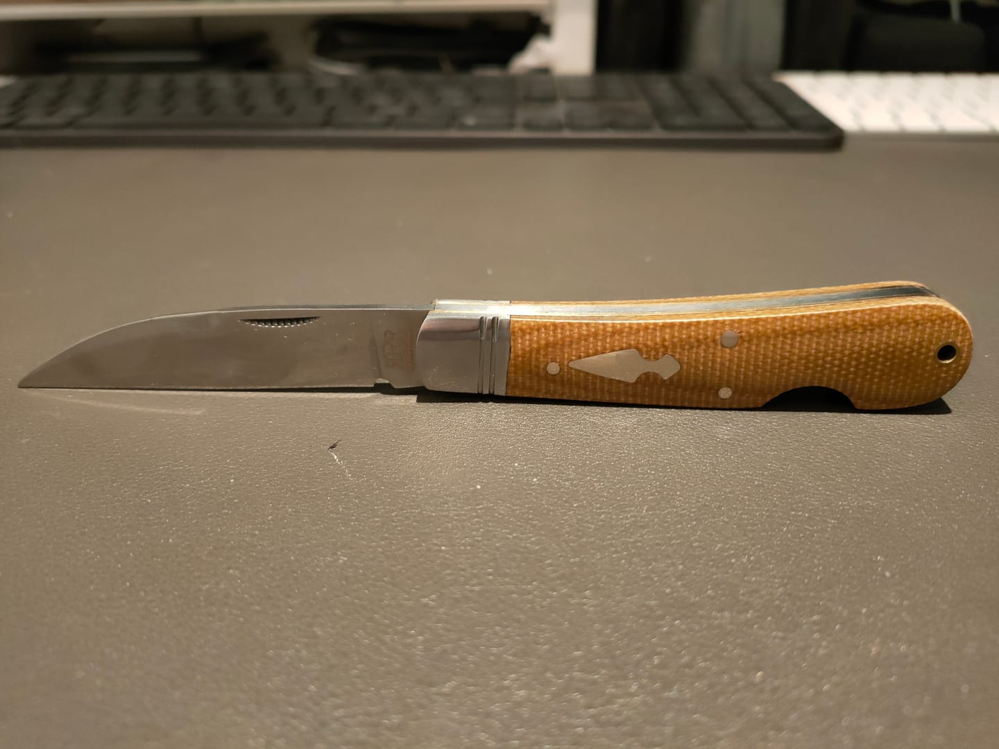 Customer photo review of EZ Open Swayback - Tan Micarta