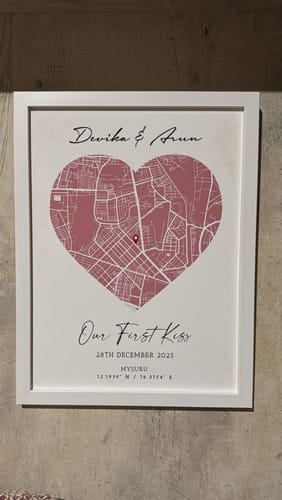 Customer photo review of Map Art - Baby Pink - Love