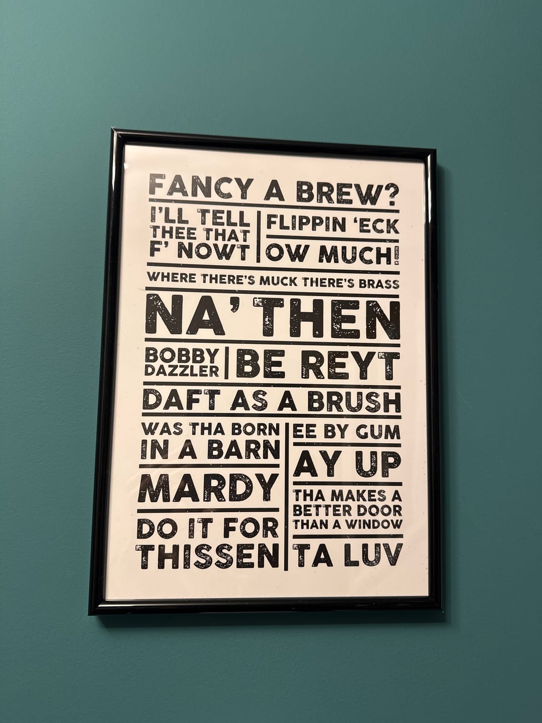 Customer photo review of Yorkshire Sayings - Print