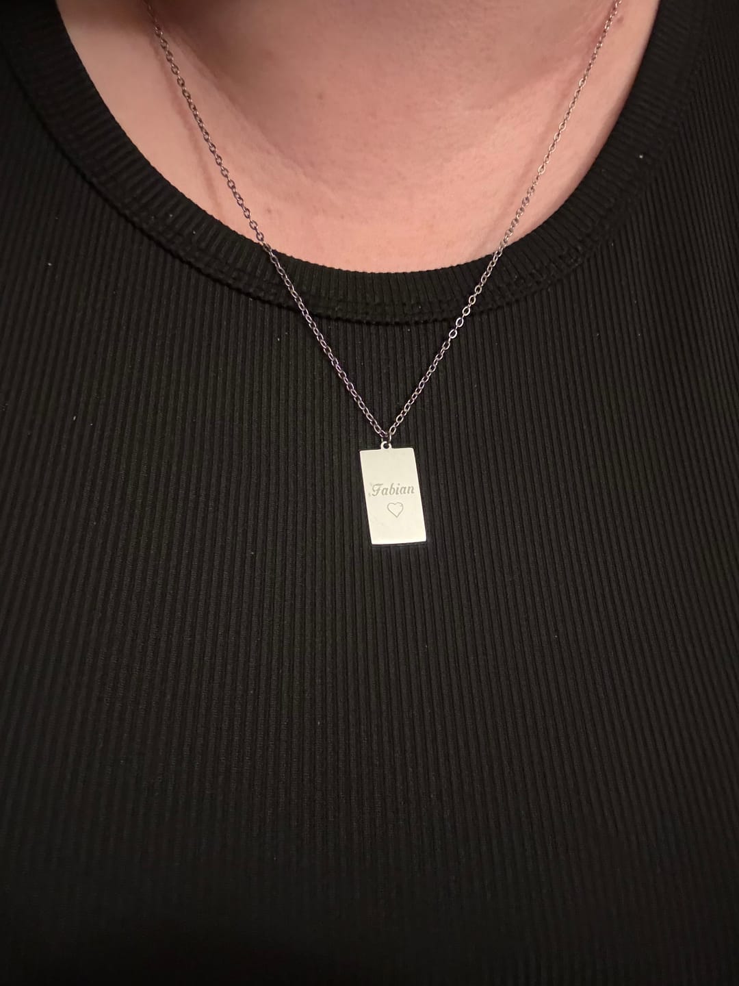 Customer photo review of Plain | Halskette + Gravur