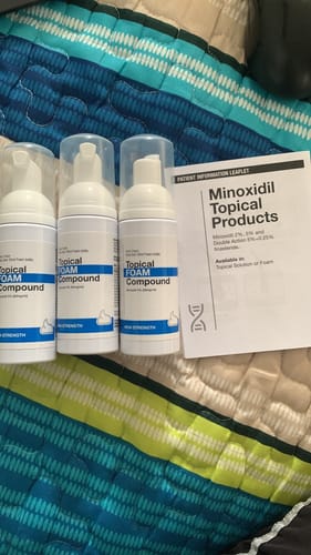 Customer photo review of Minoxidil High Strength (5%) FOAM, 3x60ml pack