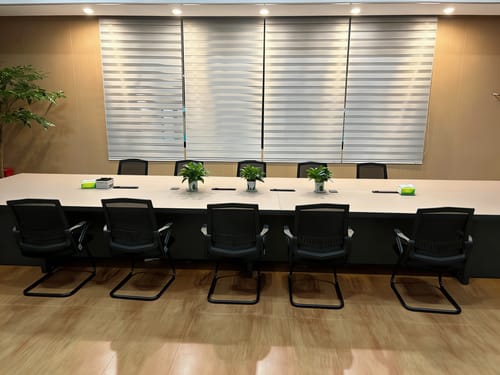 Customer photo review of Refined Spacious Conference Table with Power Outlet for Offices