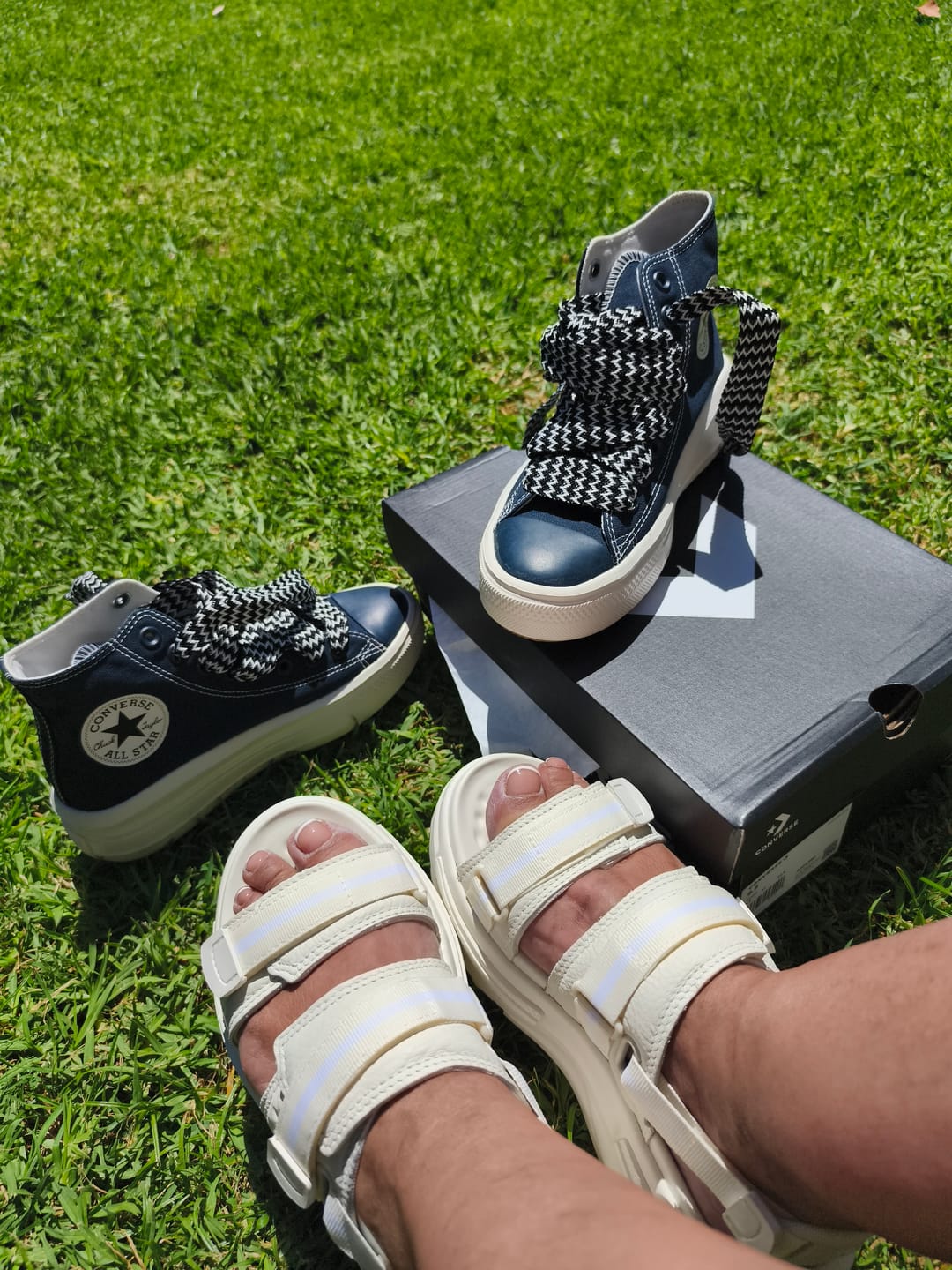 Customer photo review of Sandalias Converse Mujer Run Star Utility CX Crudo
