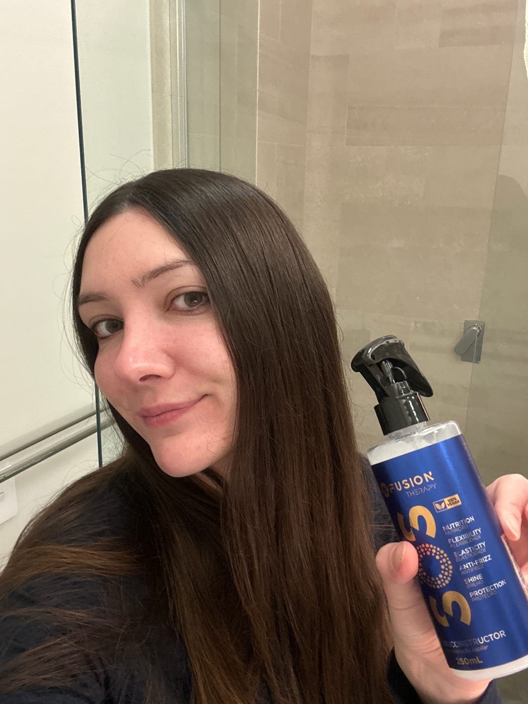 Customer photo review of InFusion SOS Hair Reconstructor – Repair, Shine & Anti-Frizz