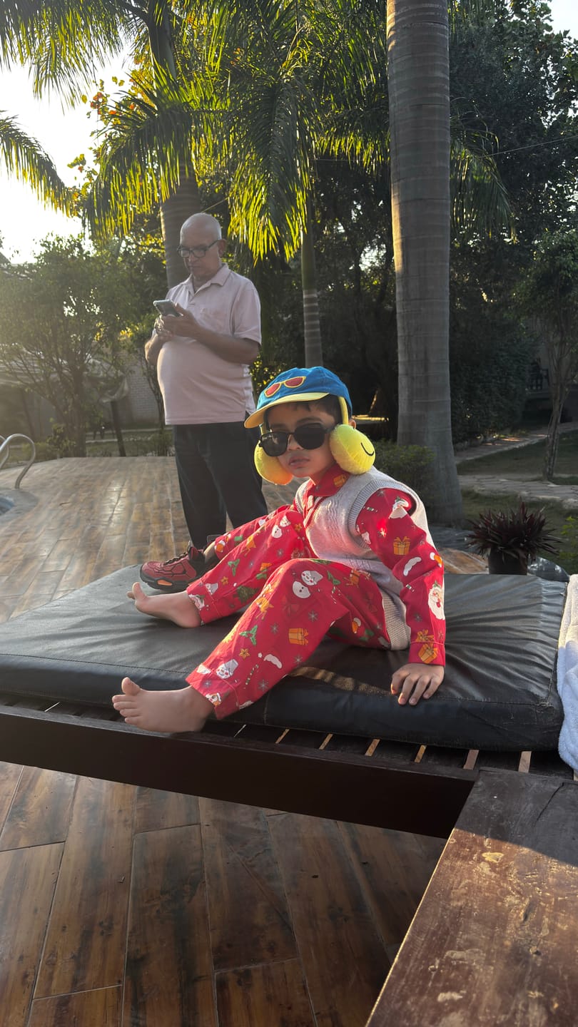 Customer photo review of Red Santa and Snowman Night Suit