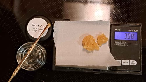 Customer photo review of Zour Runtz | THCA Badder