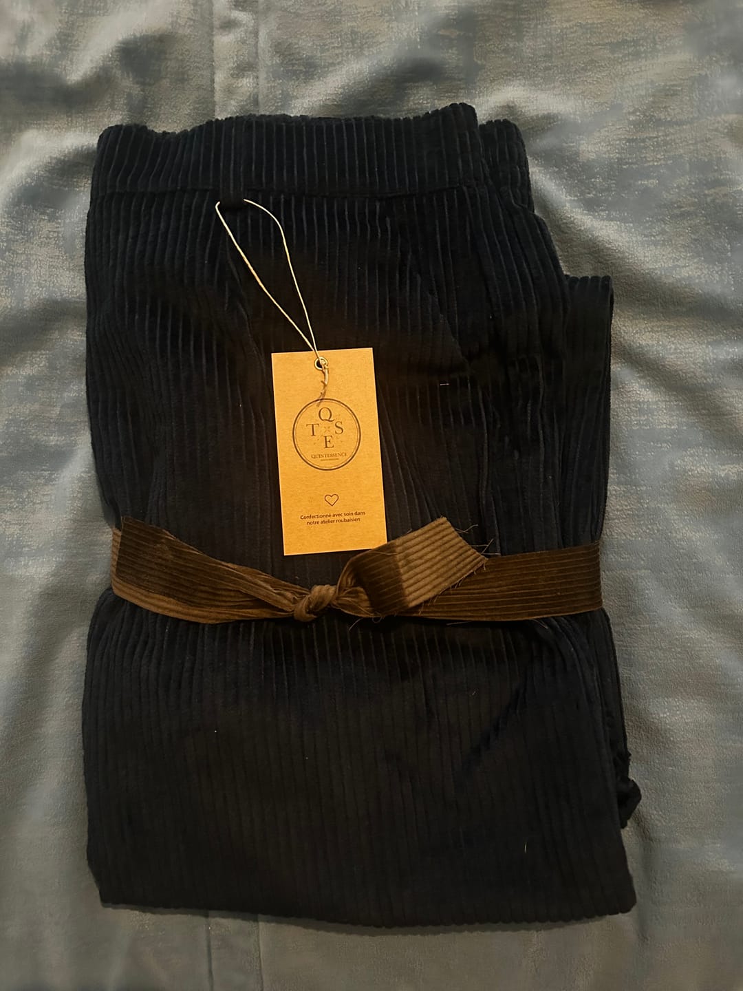 Customer photo review of Pantalon Nestor - velours côtelé marine