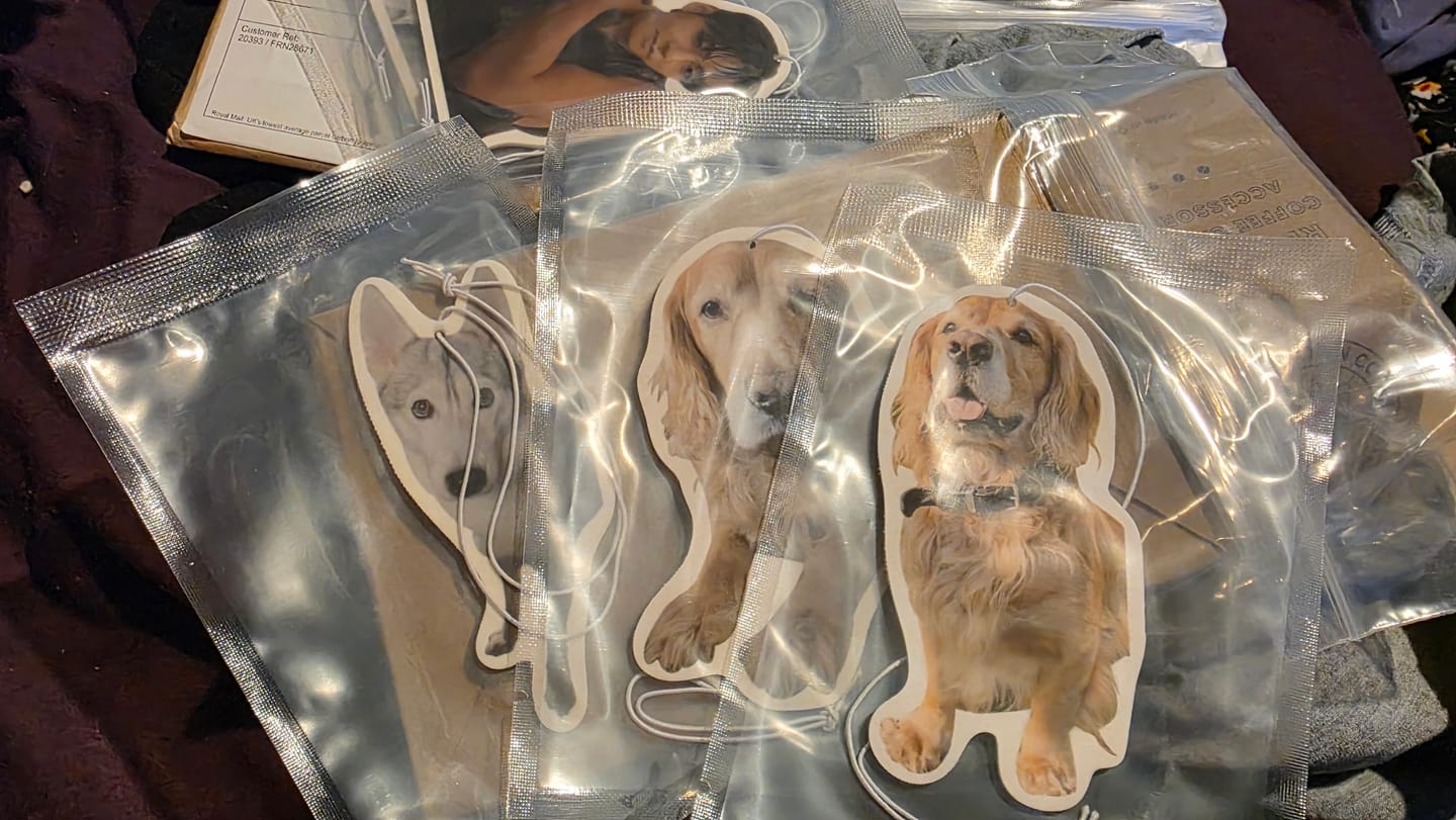 Customer photo review of Personalised Custom Car Air Freshener With Your Photo