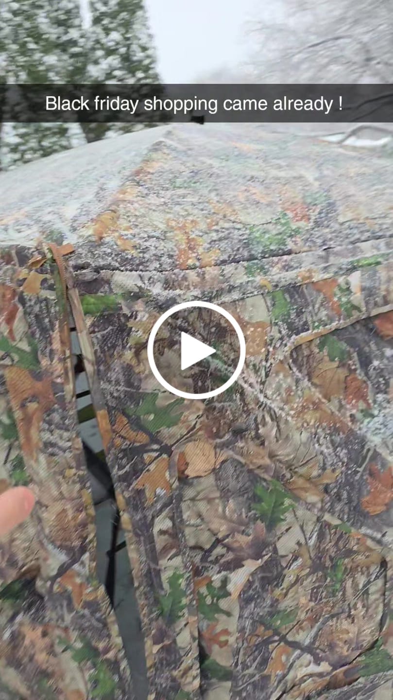 Customer video review of Vis360 See Through Ground Blind | 360° Camouflage Pop Up Hunting Blind for 2/3/4 Person | Portable Deer Blind with Orange Cover