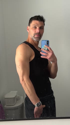 Customer photo review of Premium Ultra-Soft Cotton Fitted Tank 3 Pack